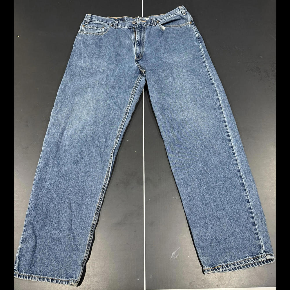 Men's 38x32 LEVI'S 550 Denim Medium Blue Wash Straight Leg Jeans 100% Cotton